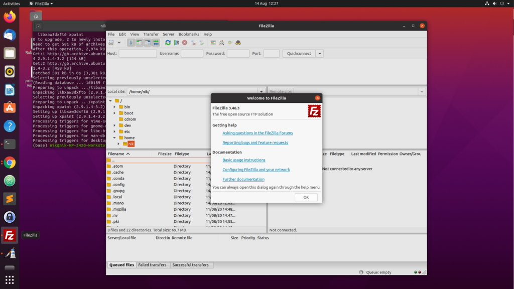Ubuntu 20.04: Installing FileZilla FTP Client On Ubuntu 20.04 LTS