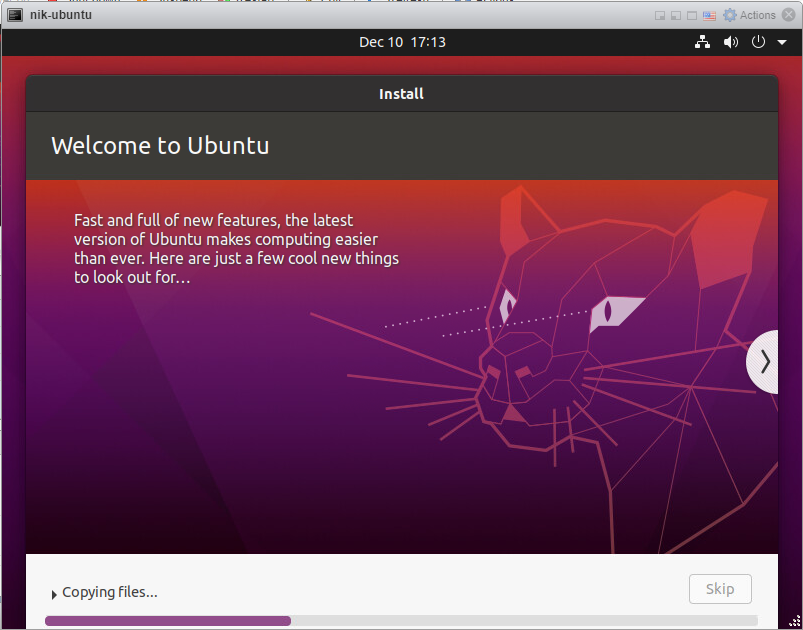How to install Ubuntu 20/04 Desktop - Installing.