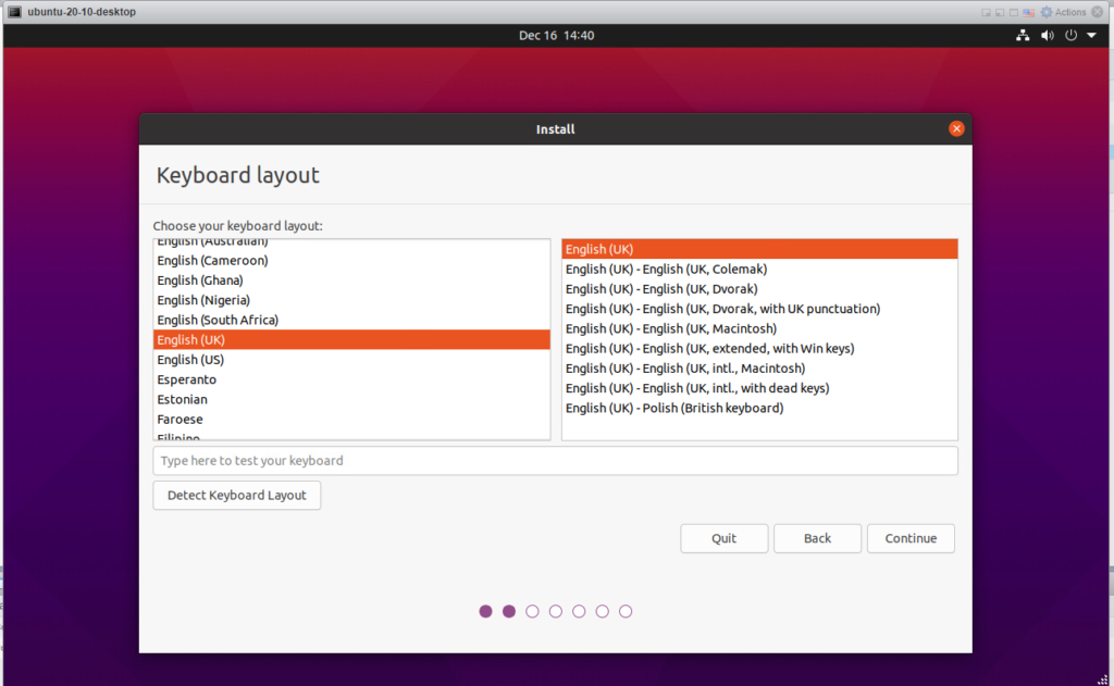 Ubuntu 20.10 - Keyboard layout