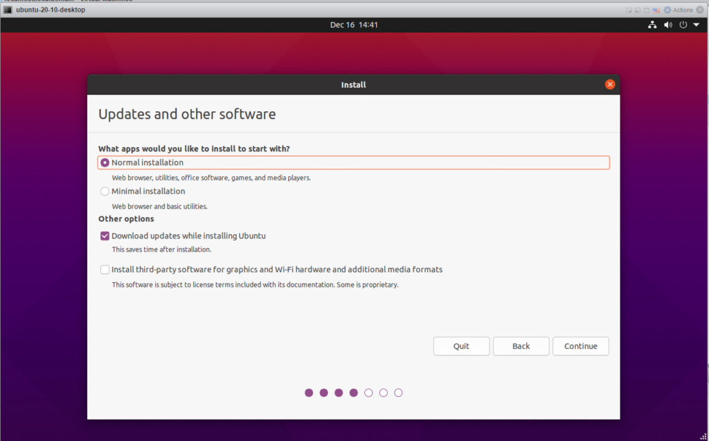 Ubuntu 20.10 -  Installation Type