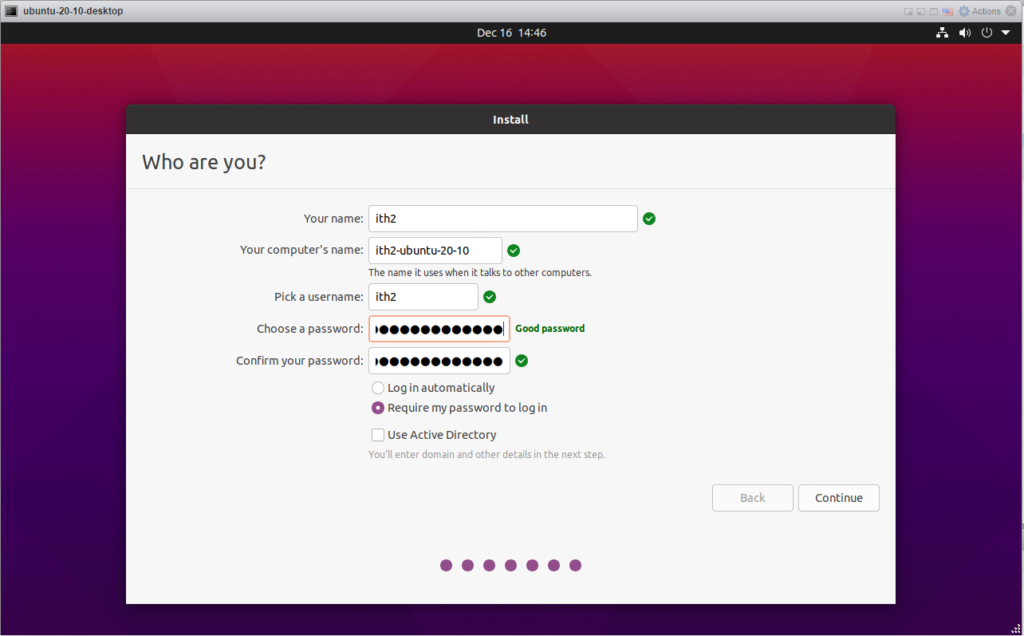 Ubuntu 20.10 - PC and user details