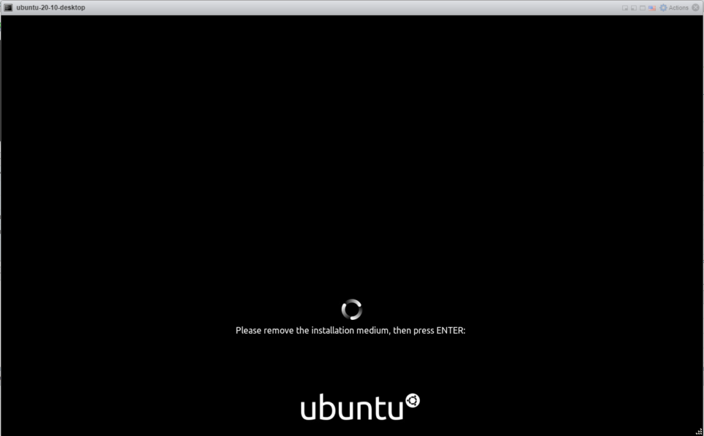 Ubuntu 20.10 - Press enter