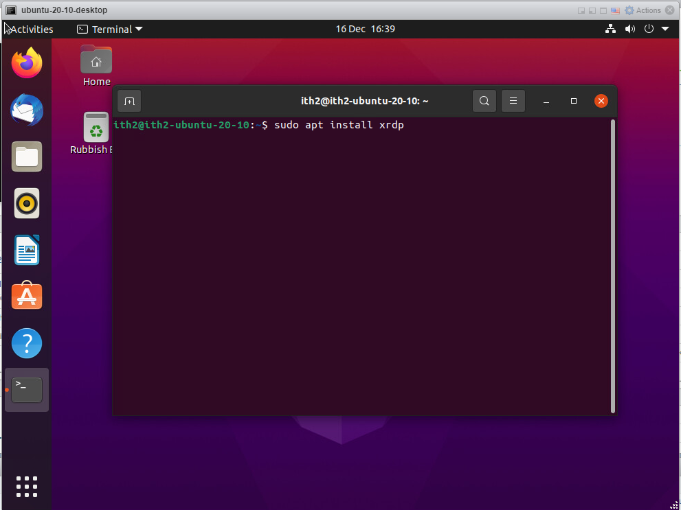 Ubuntu 20.04/20.10 - How to enable RDP access from Windows PC.