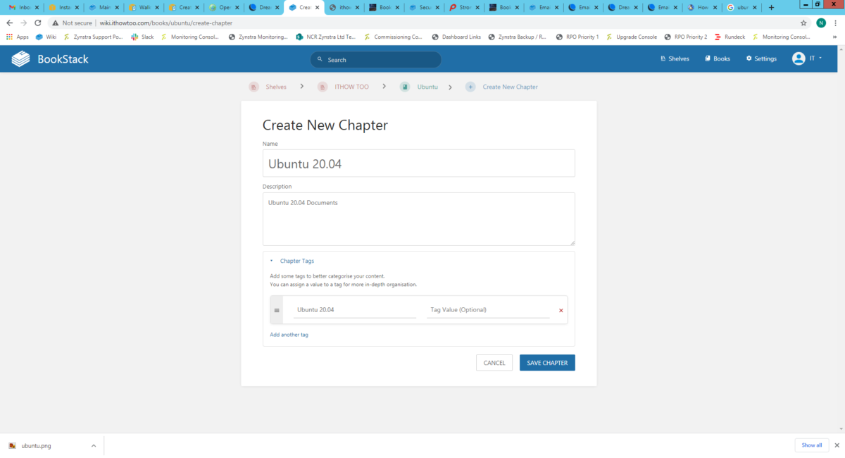 Bookstack Initial Setup - ITHOWTOO.COM