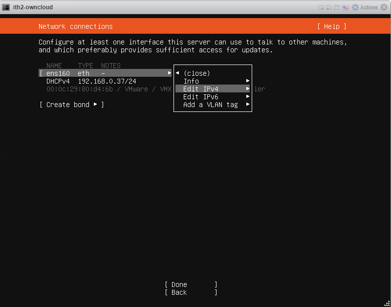 Installing Ubuntu 20.04.1 Server - Manual IP - edit IPv4