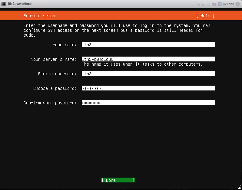 image 92 Installing Ubuntu 20.04.1 Server - User details done.