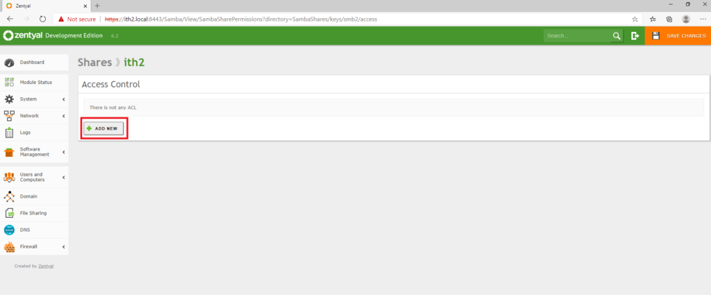 image 30 Zentyal: Create File Share on a Zentyal 6.2 DC
