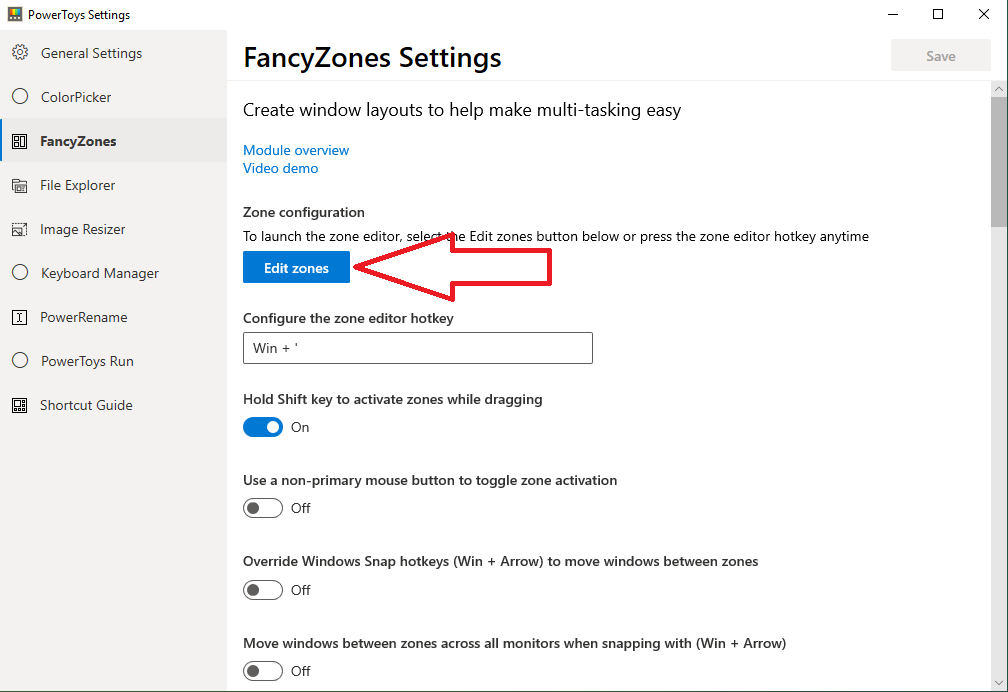 Windows 10 PowerToys, Installing and configuring FancyZones to make a 34" Ultrawide Monitor act like 2 screens.