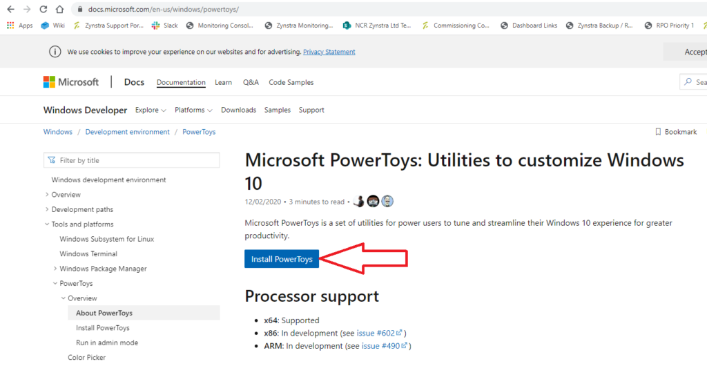 Windows 10 PowerToys 1.