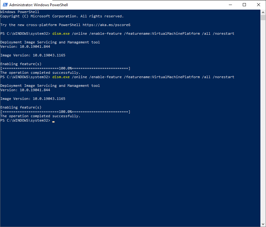 Installing WSL2 on Windows 10
