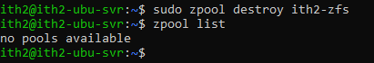 Install ZFS and create a ZFS pool on Ubuntu 20.04