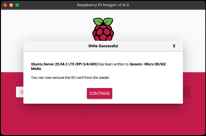 Install Ubuntu 20.04 server on a raspberry pi from a Mac