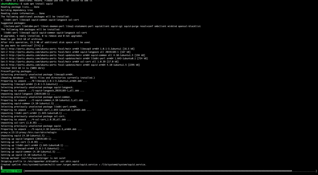 Installing Squid Proxy Server and SARG on Raspberry Pi running Ubuntu 20.04 Server and limit internet access to certain times.