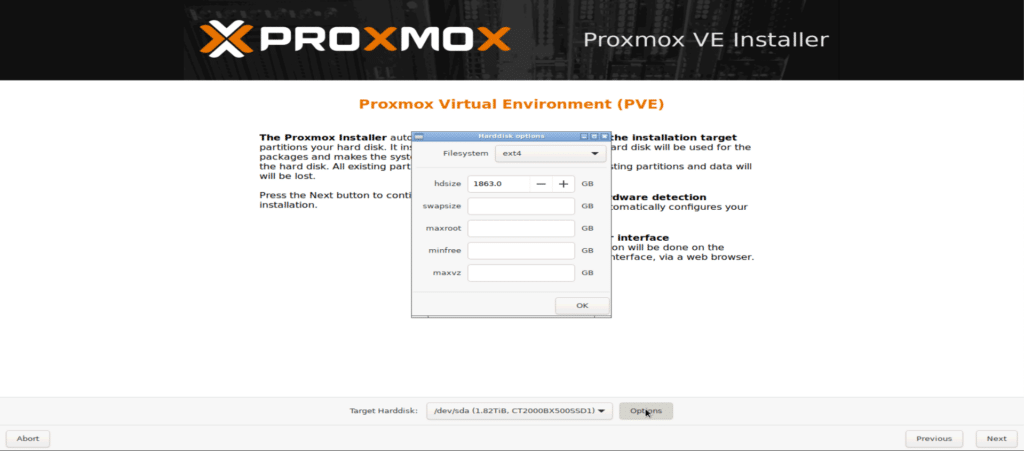 Installing Proxmox Virtual Environment with ZFS Mirrored Disks