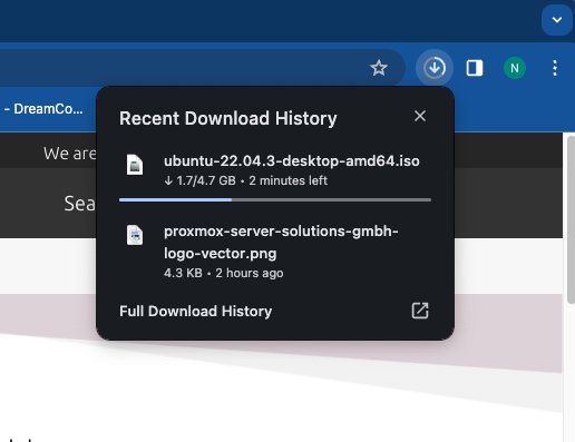 Uploading Ubuntu 22.04 ISOs to Proxmox Server