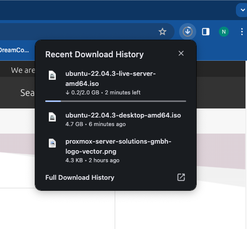 Uploading Ubuntu 22.04 ISOs to Proxmox Server