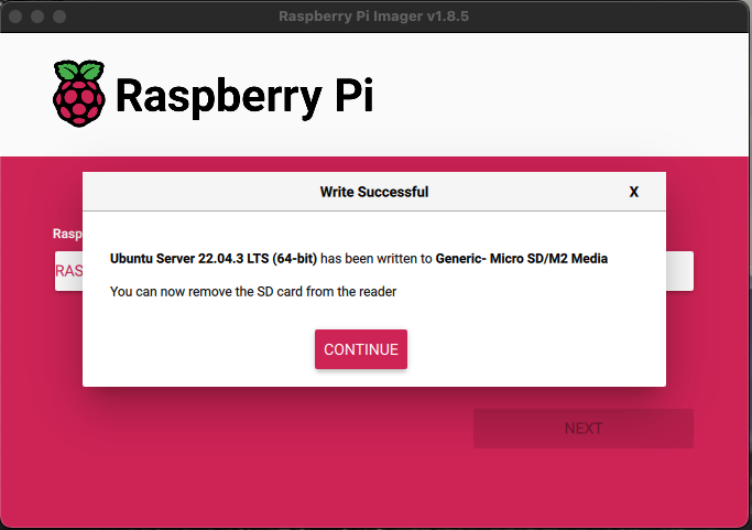 Install Ubuntu 22.04 Server on micro SD card for Raspberry PI