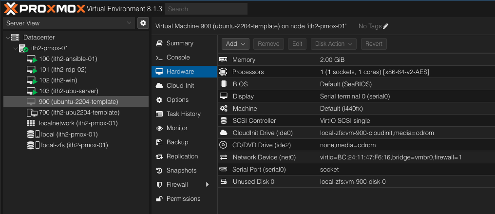 Create Ubuntu 22.04 Server Proxmox VM Template