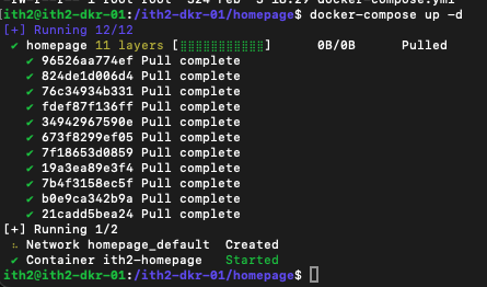 Deploy Homepage using Docker Compose
